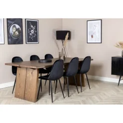 Logger t Spisebordssæt - Sort og Natur