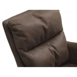 Lotus Spisebordsstol med armlæn - Brun micro læder bull