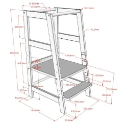 Læringstårn til børn Forrest Beech – hvid