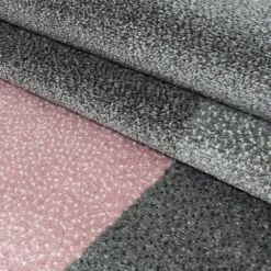 Lucca Kortluvet tæppe Ternet - Pink