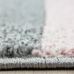 Lucca Kortluvet Tæppeløber Ternet - Pink