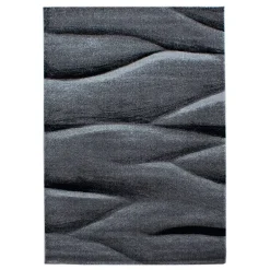 Lucca Kortluvet Tæppeløber Bølge - Sort