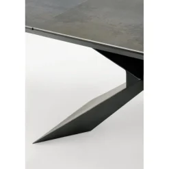 LUCIANO 180cm kan udvides til 230 cm Spisebord med udtræk - Blå marmor / Sort