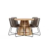 Lumpur Havesæt Ø120 med 4 x Brune Lindos havestole