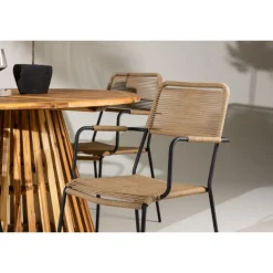 Lumpur havesæt Ø120 med 4 x Lindos Havestole