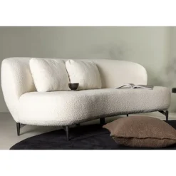 Luna 3 personers Sofa - Sort og Hvid