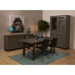 Madrid Vitrine skab i Grå