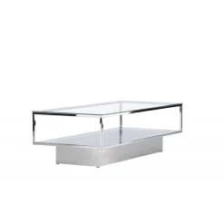 Maglehem Sofabord - Sølvgrå og Transperant