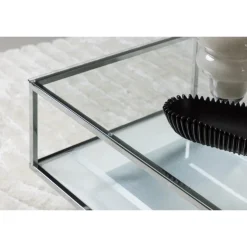 Maglehem Sofabord - Sølvgrå og Transperant