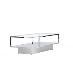 Maglehem Sofabord - Sølvgrå og Transperant