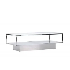 Maglehem Sofabord - Sølvgrå og Transperant