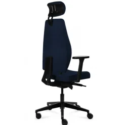 Magna kontorstol høj med nakkestøtte blå