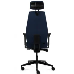 Magna kontorstol høj med nakkestøtte blå