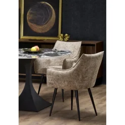 MANUEL rundt bord, Sort marmor / Sort