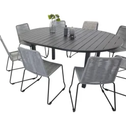 Marbella Rundt Loungesæt - Havemøbelsæt - Sort,Grå