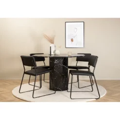 Marbs Rundt Spisebordssæt - Sort