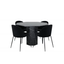 Marbs Rundt Spisebordssæt - Sort