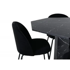 Marbs Rundt Spisebordssæt - Sort
