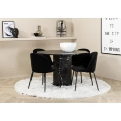 Marbs Rundt Spisebordssæt - Sort