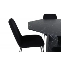 Marbs Rundt Spisebordssæt - Sort