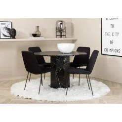 Marbs Rundt Spisebordssæt - Sort