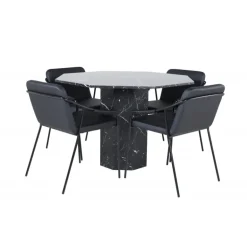 Marbs Rundt Spisebordssæt - Sort