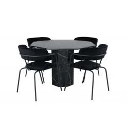 Marbs Rundt Spisebordssæt - Sort