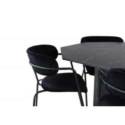 Marbs Rundt Spisebordssæt - Sort