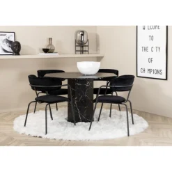 Marbs Rundt Spisebordssæt - Sort