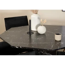 Marbs Rundt Spisebordssæt - Sort, Kobber og Natur