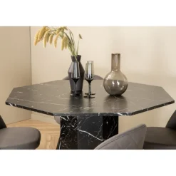 Marbs Rundt Spisebordssæt - Sort og Grå