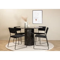 Marbs Rundt Spisebordssæt - Sort