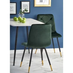 MARCO Bord, - top - Hvid marmor, ben - Sort