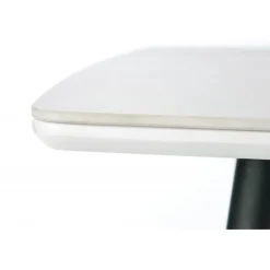 MARCO Bord, - top - Hvid marmor, ben - Sort