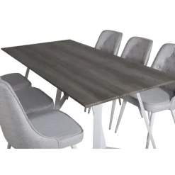 Marina e Spisebordssæt - Lysegrå, Natur og Hvid