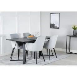 Marina e Spisebordssæt - Sort og Grå