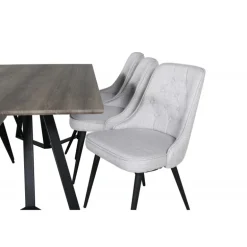 Marina e Spisebordssæt - Sort, Lysegrå og Natur