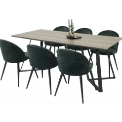 Marina e Spisebordssæt - Sort og Grøn og - Grå