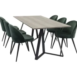 Marina e Spisebordssæt - Sort og Grøn og - Grå