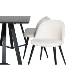 Marina Spisebordssæt - Beige og Sort