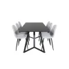 Marina Spisebordssæt - Sort og Lysegrå