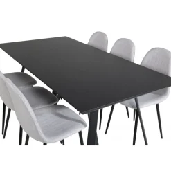 Marina Spisebordssæt - Sort og Lysegrå