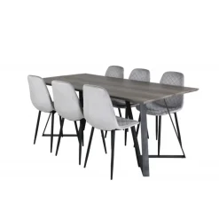 Marina Spisebordssæt - Sort og Grå