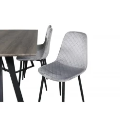 Marina Spisebordssæt - Sort og Grå