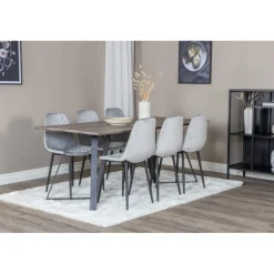 Marina Spisebordssæt - Sort og Grå