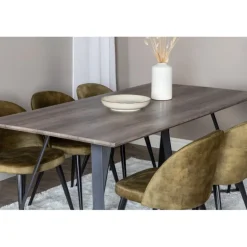 Marina Spisebordssæt - Sort og Grøn og - Grå