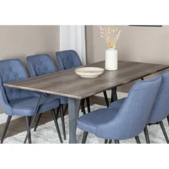 Marina Spisebordssæt - Sort og Blå og Grå