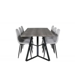 Marina Spisebordssæt - Sort og Grå