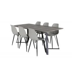 Marina Spisebordssæt - Sort og Grå