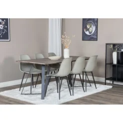 Marina Spisebordssæt - Sort og Grå